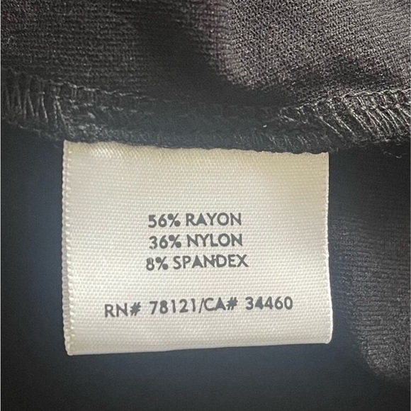 Eileen Fisher V Neck Twist Front Dress with Stretch - Picture 3 of 4